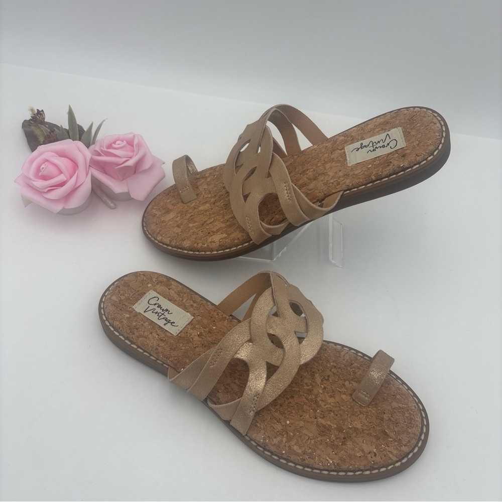 Crown Gold Cork Women’s Sandals